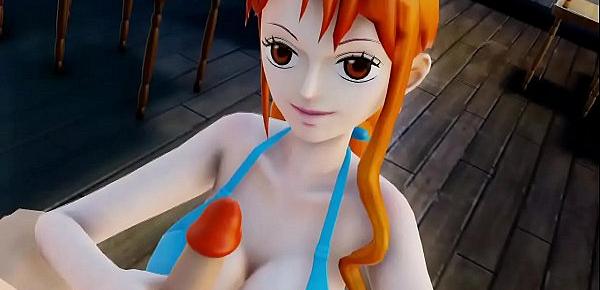  One piece nami and robin being fuck hard